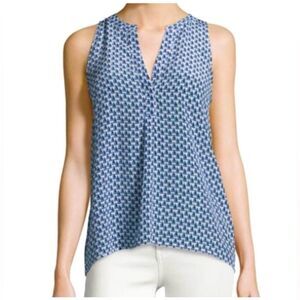 Joie Silk Women’s Size Small Aruna Sailboat Print Blue V-Neck Sleeveless Blouse